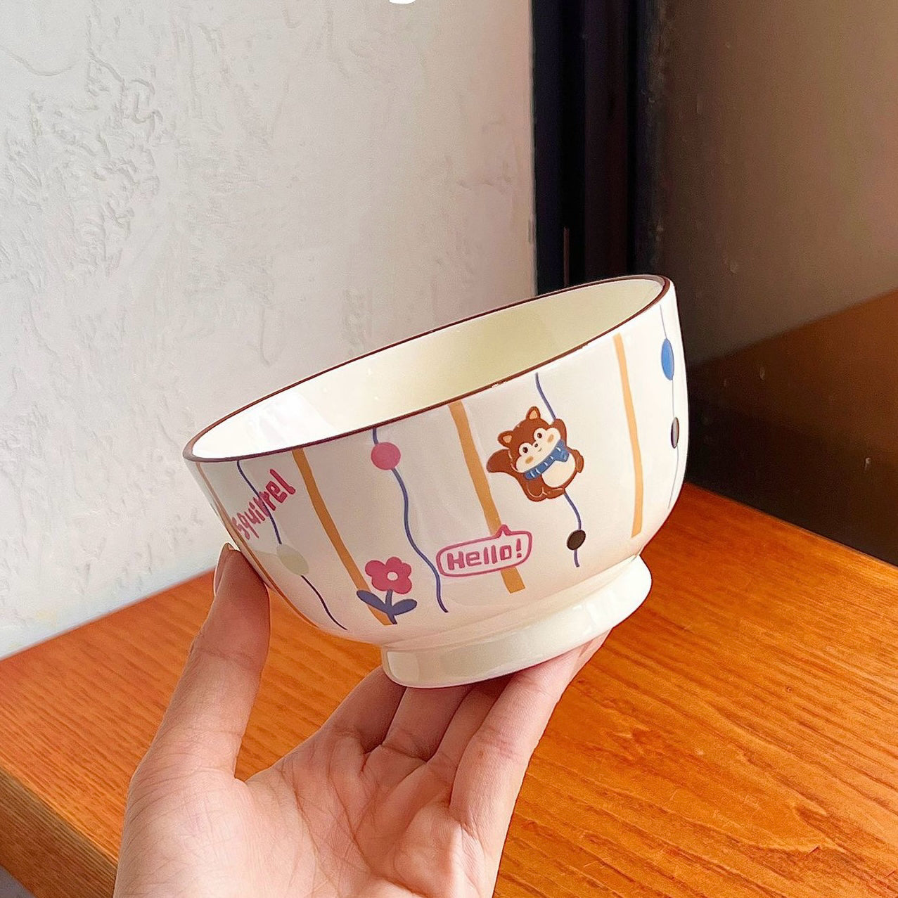 Cute Animal Party Ceramic Cereal Bowl - 5 Designs, 350ML
