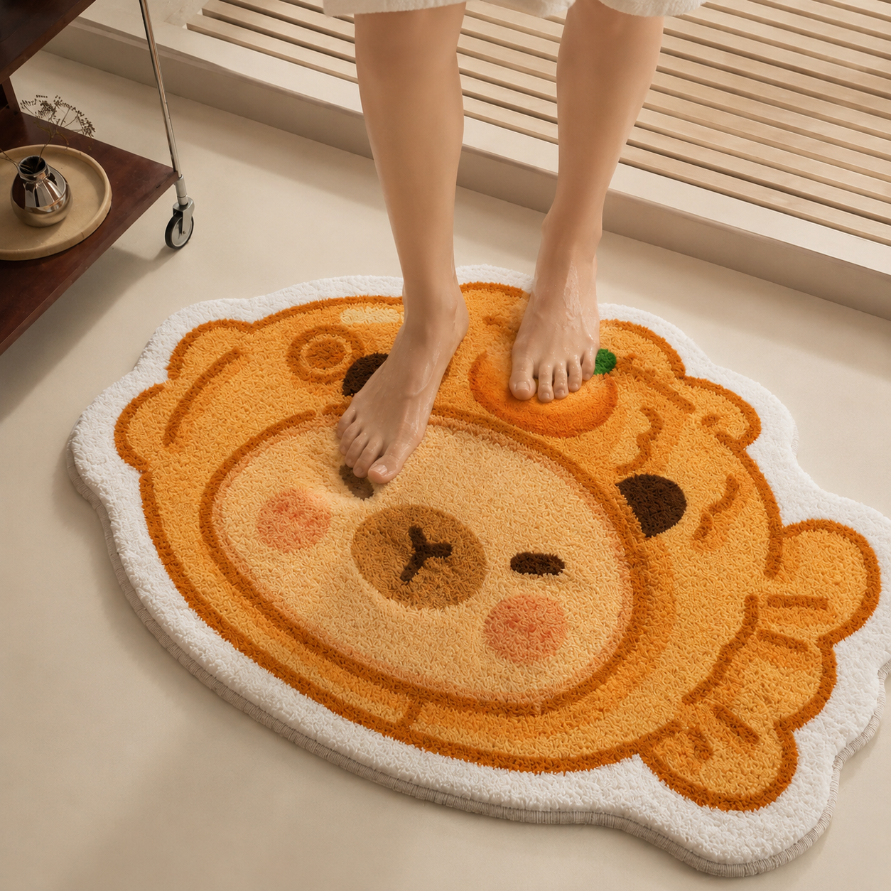 Taiyaki Plush Bathroom Rug - Size 50x80cm