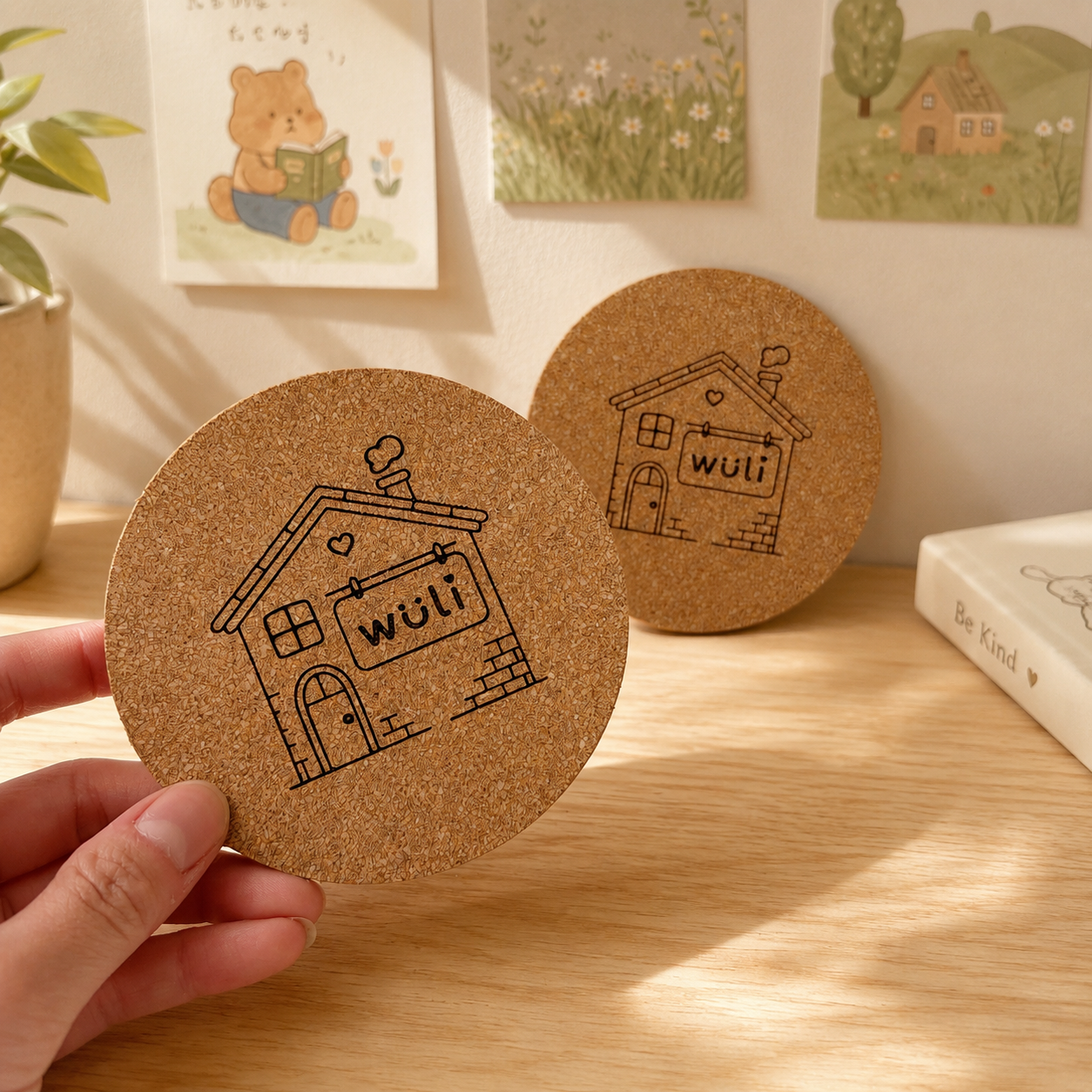 Wuli Home Cork Coaster – 10cm