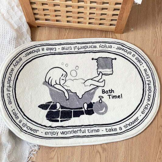 Plush Bath Time Bathroom Rug