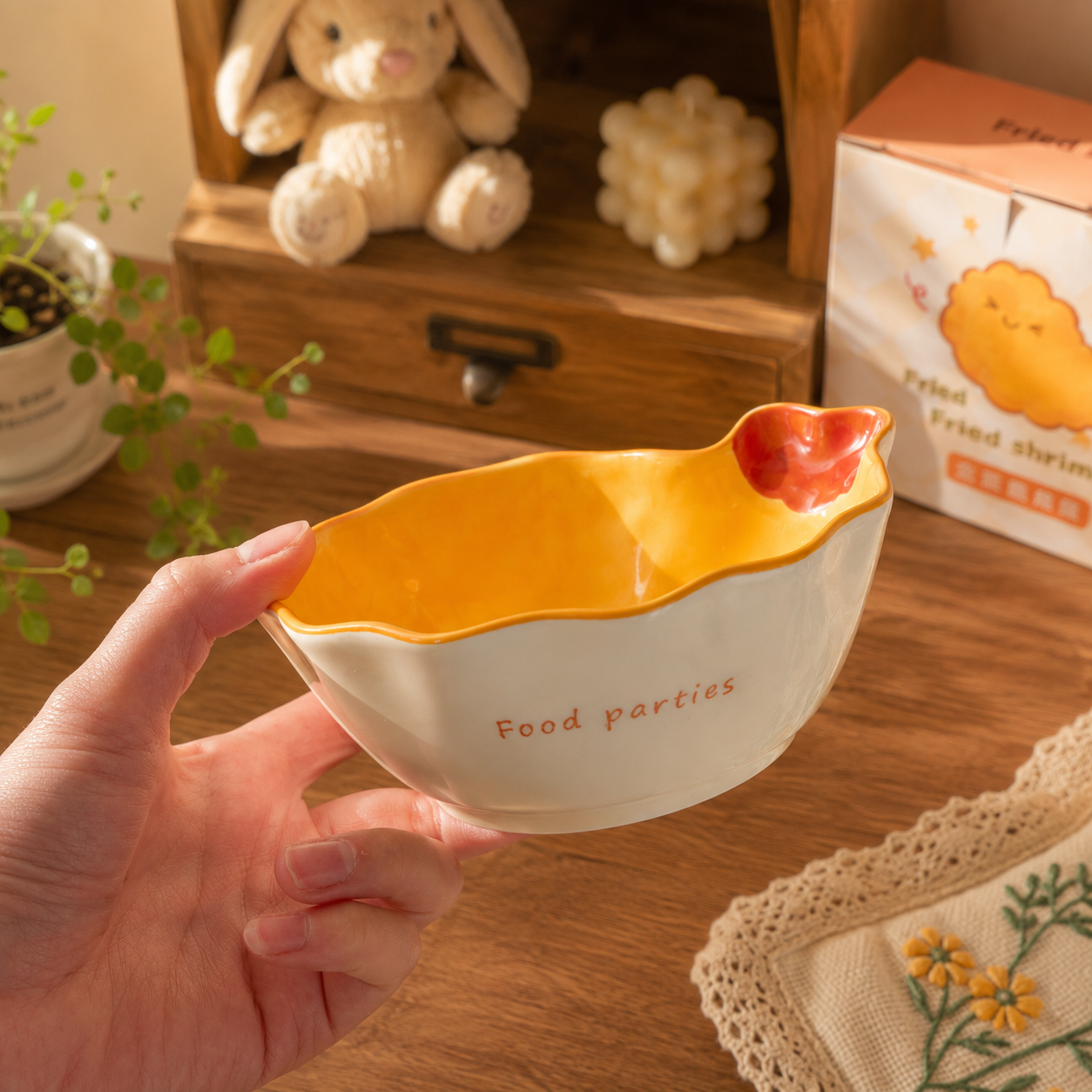 Fried Shrimp Ceramic Dessert Bowl – 300ML