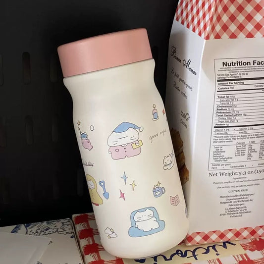 Sleepy Cat Stainless Steel Insulated Bottle – 300ML