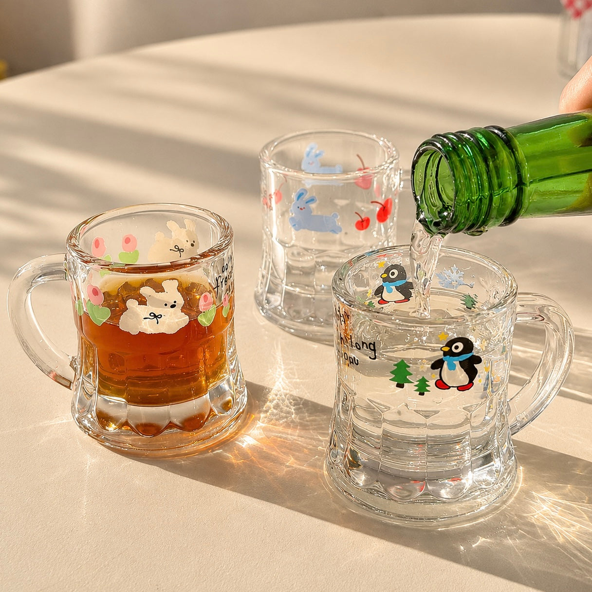 Kawaii Animal Shot Glass – 50ML | Bunny, Puppy & Penguin