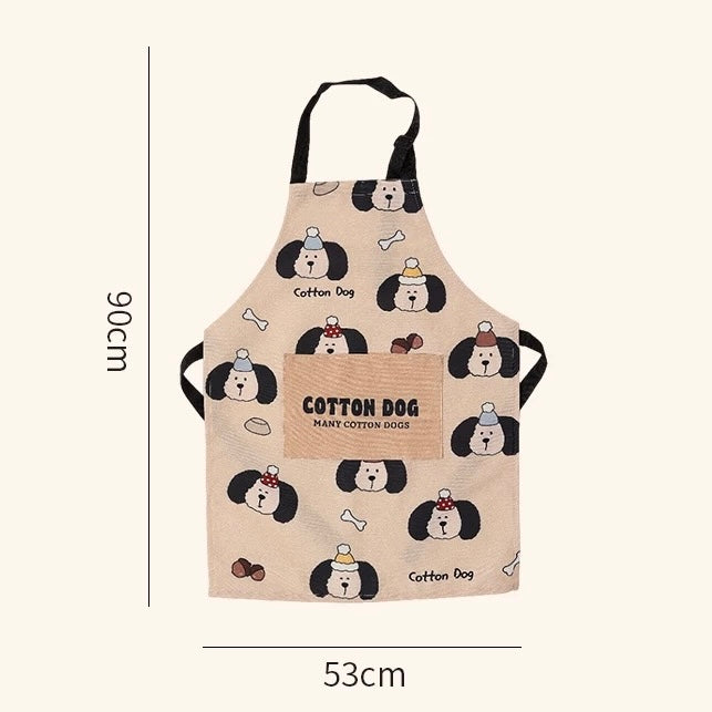 Animal Party Cooking Apron with Adjustable Neck Strap and Large Pocket – Machine Washable Designs