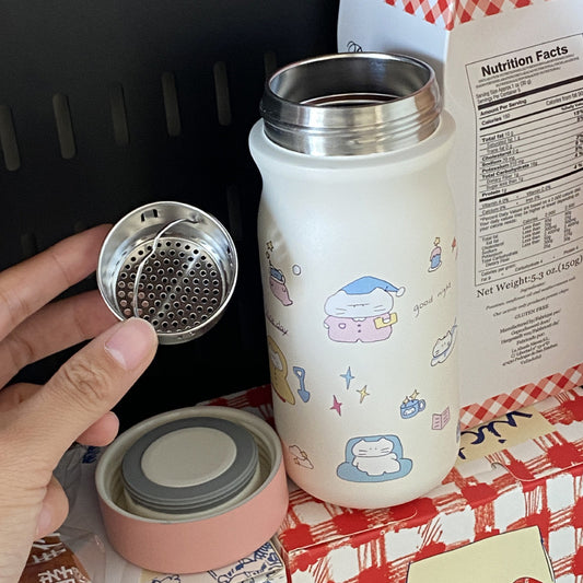 Sleepy Cat Stainless Steel Insulated Bottle – 300ML
