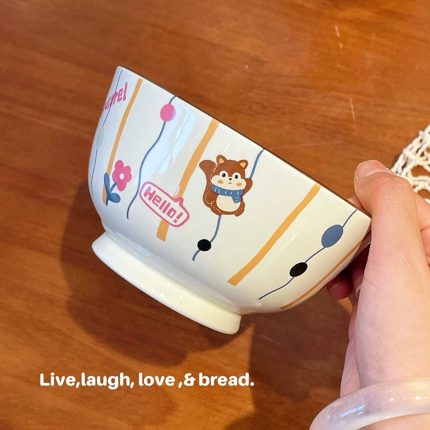 Cute Animal Party Ceramic Cereal Bowl - 5 Designs, 350ML