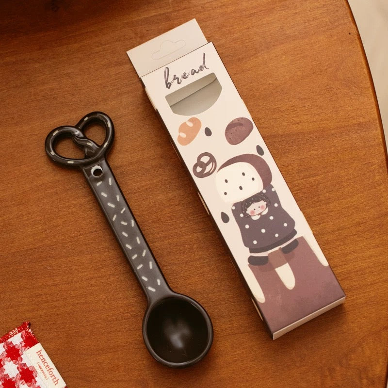 Cute Dessert Ceramic Spoon - Bread & Girl Design