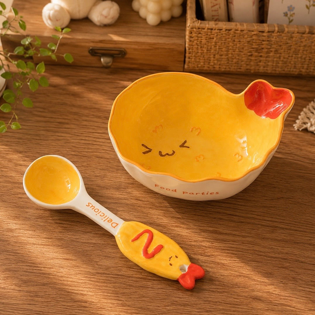 Fried Shrimp Ceramic Dessert Bowl – 300ML