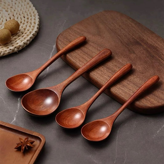 Premium Wooden Yogurt Spoons | Eco-Friendly Finish, Small 18cm & Medium 20cm