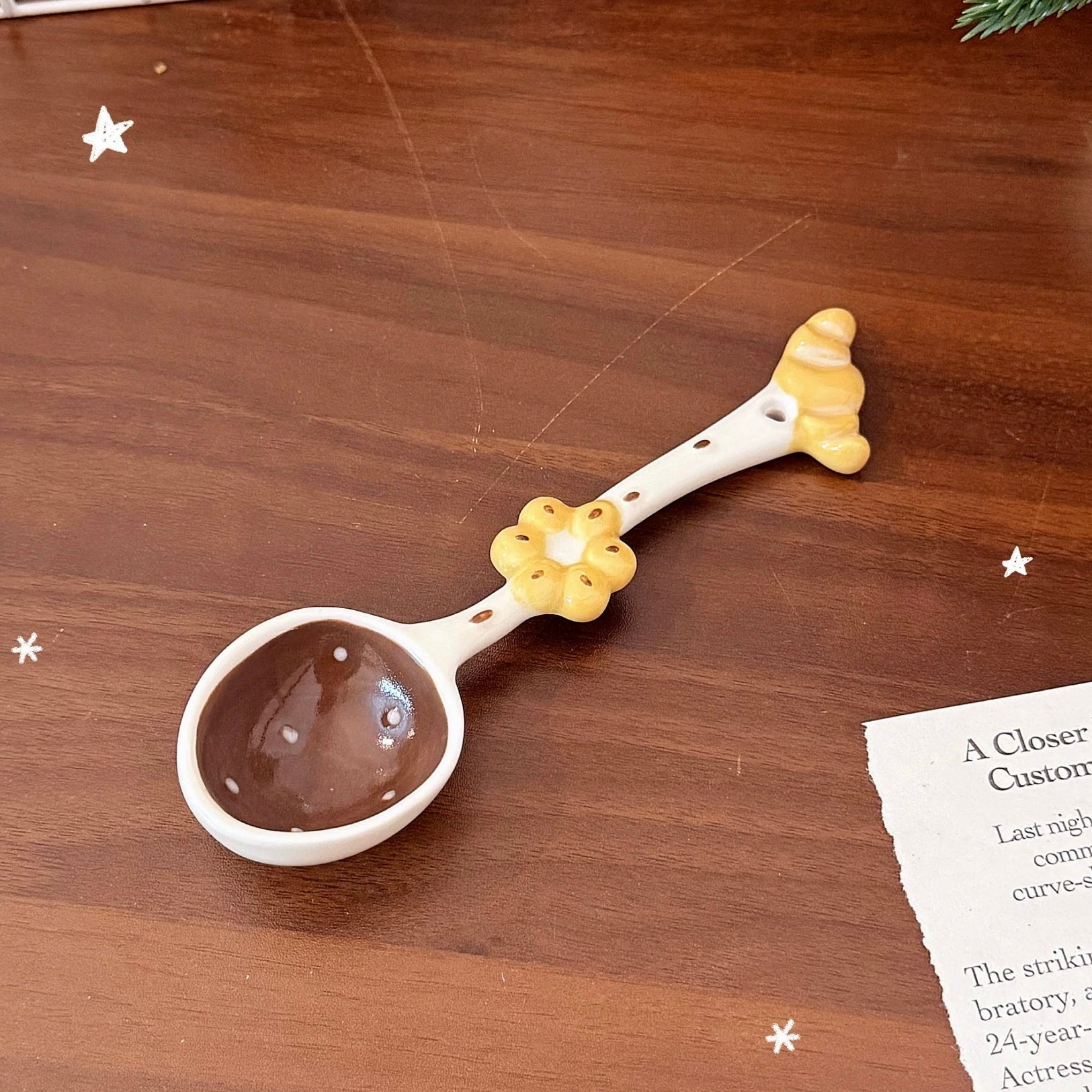 Kawaii Dessert Ceramic Spoon - 6 Styles
