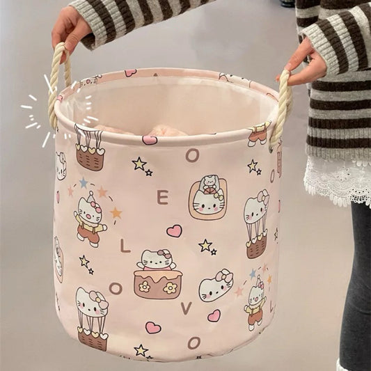 Kitty Cat Linen Storage Bag - Foldable & Water-Resistant