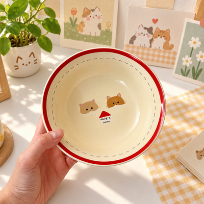 Little Home Cats Ceramic Yogurt Bowl – 500ML