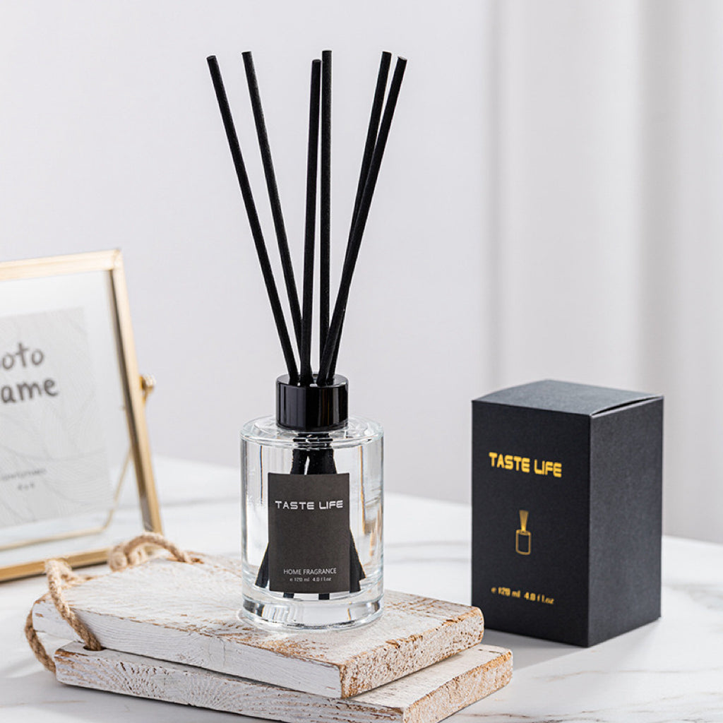 Reed Diffuser Set - Long-Lasting Scent, 4 Rich Aromas: Bamboo, White Tea, Redwood, Osmanthus