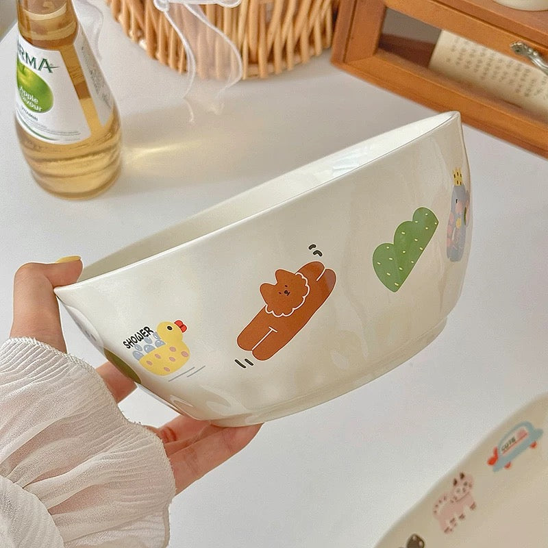 Cute Illustration Series Dinnerware Set - Adorable and Practical Design