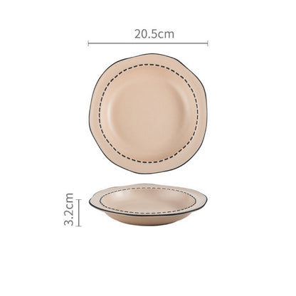 Comic Style Handcrafted Ceramic Dinnerware Set | Unique 2D Aesthetic, 4 Colors Available