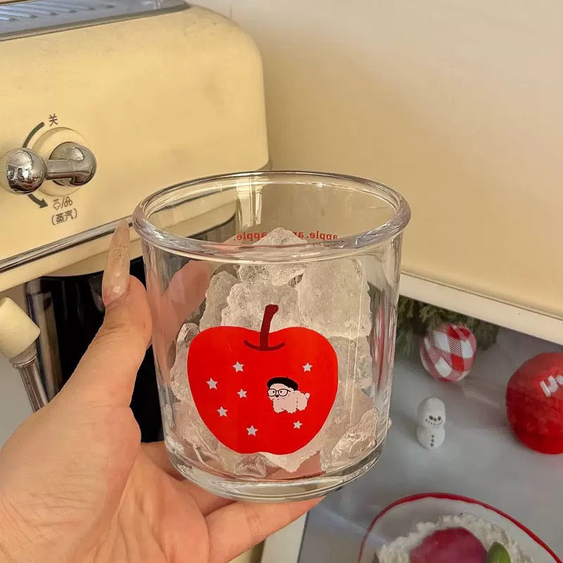 Tomato & Apple Puppy Short Glass Tumbler – 400ML