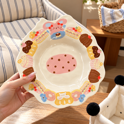 Birthday Bunny Ceramic Tableware Gift Set – Set of 5