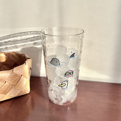 Swimming Animals Glass Cup – 500ML Capacity