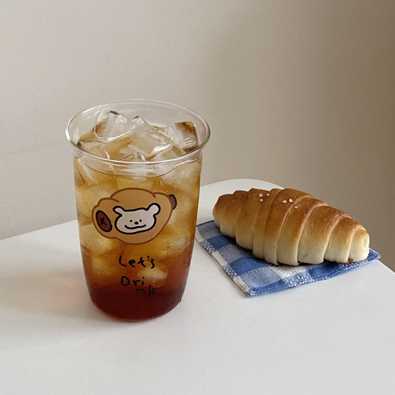 Adorable Bread Puppy Glass Mug - 470ML Capacity