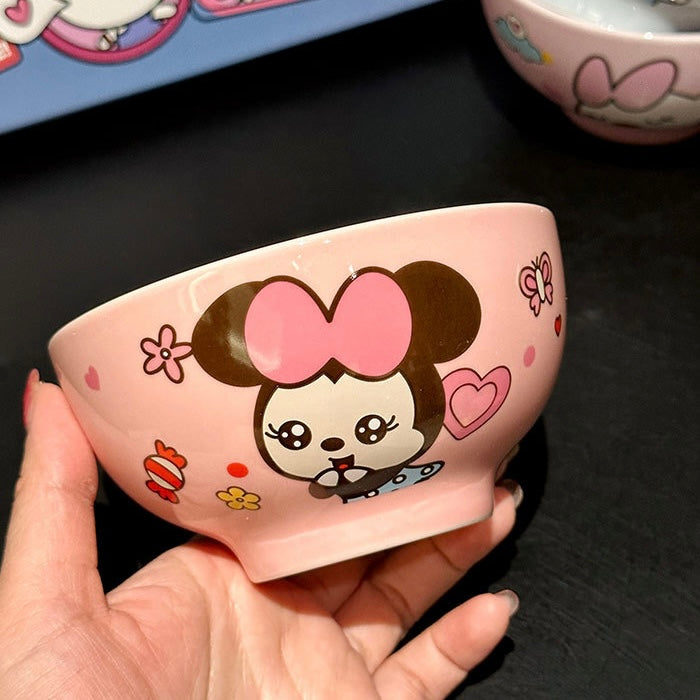 Cute Mickey Ceramic Bowl Gift Set - Set of 4