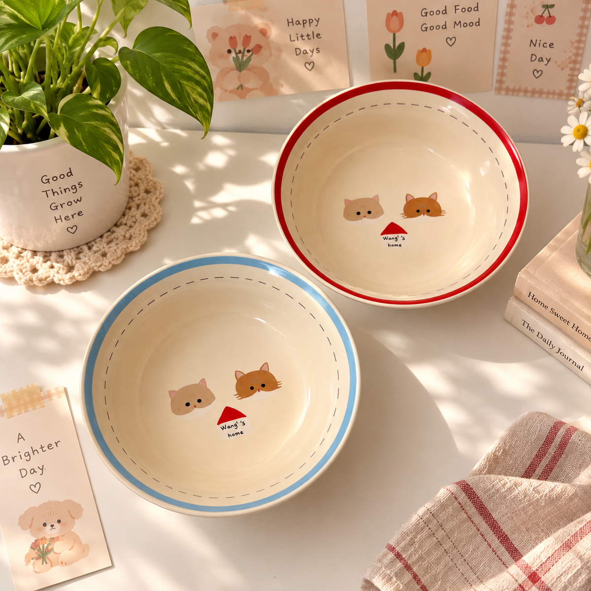 Little Home Cats Ceramic Yogurt Bowl – 500ML