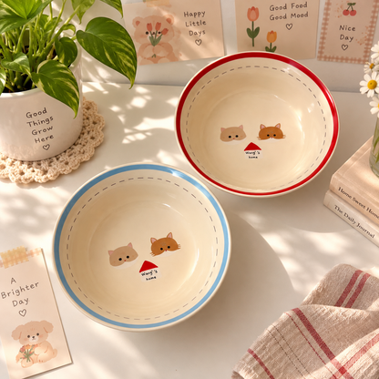 Little Home Cats Ceramic Yogurt Bowl – 500ML