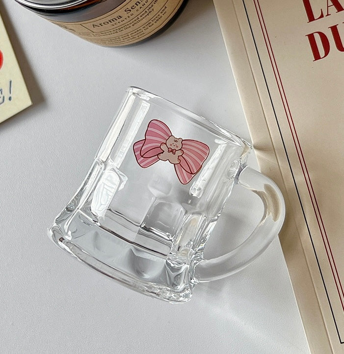 Cute Bow Tie Bear Shot Glasses - Set of 2, 50ML Capacity