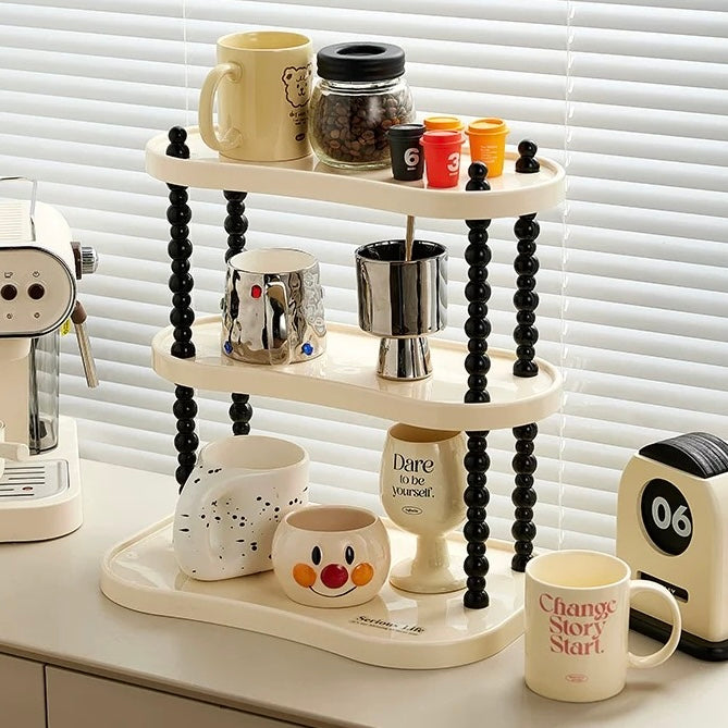 Creamy Style Desktop Storage Rack - Multi-Layer | Ideal for Organizing ...