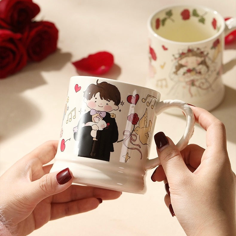 Wedding Day Ceramic Mug Gift Set - Set of 2 | 340ML