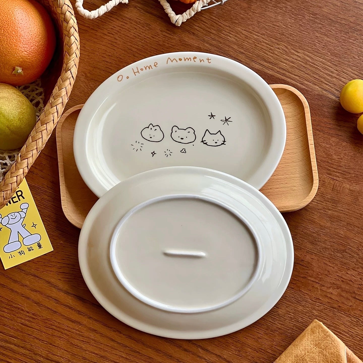 Little Cats Mini Ceramic Dessert Plate, 7.8-Inch