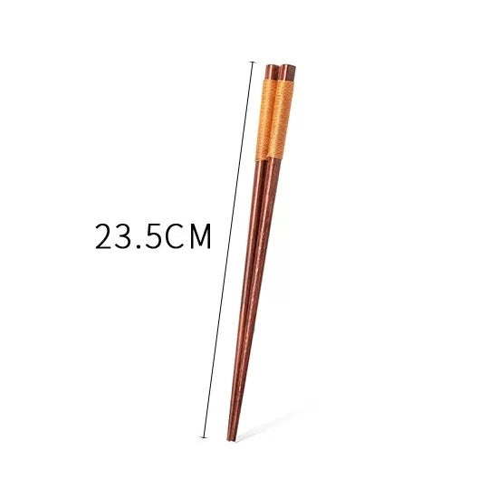 Japanese Style Wooden Chopsticks with Wrapped Handle