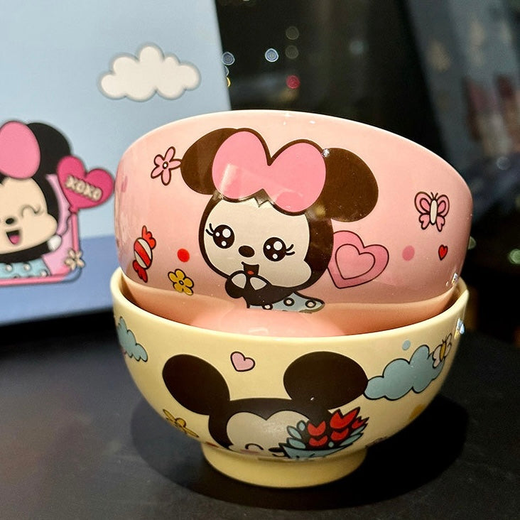 Cute Mickey Ceramic Bowl Gift Set - Set of 4
