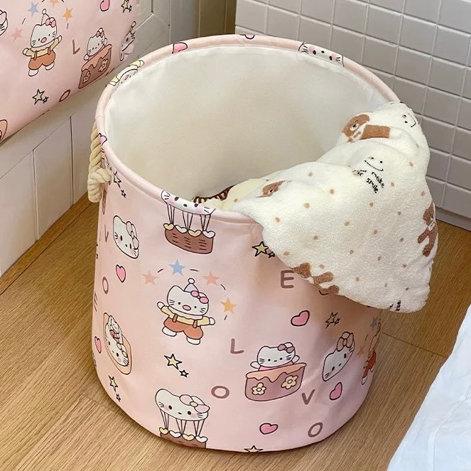 Kitty Cat Linen Storage Bag - Foldable & Water-Resistant