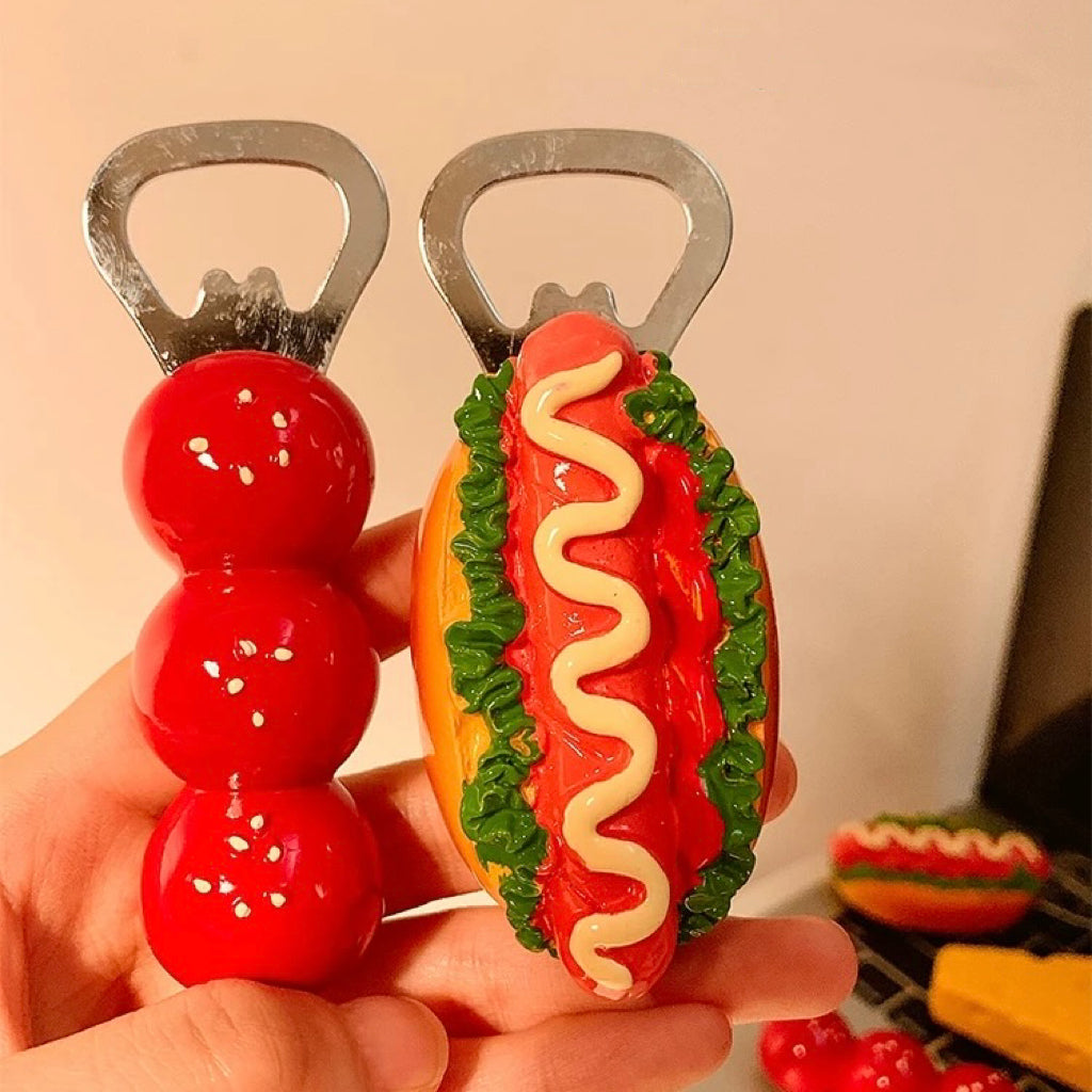 Adorable Food-Themed Fridge Magnet Bottle Openers