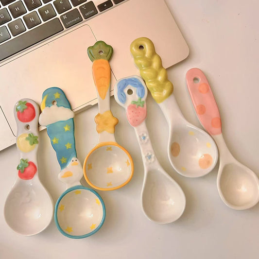 Colorful Handcrafted Ceramic Spoons