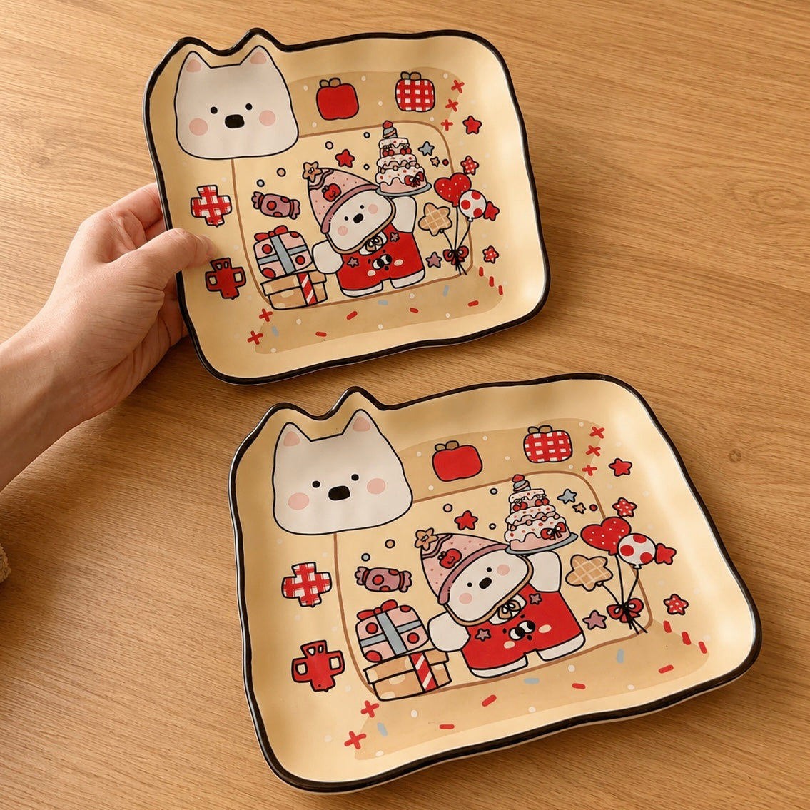 Birthday Westie Ceramic Dessert Plate, 7.8-Inch