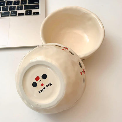 Apple Dog Ceramic Cereal Bowl – 330ML