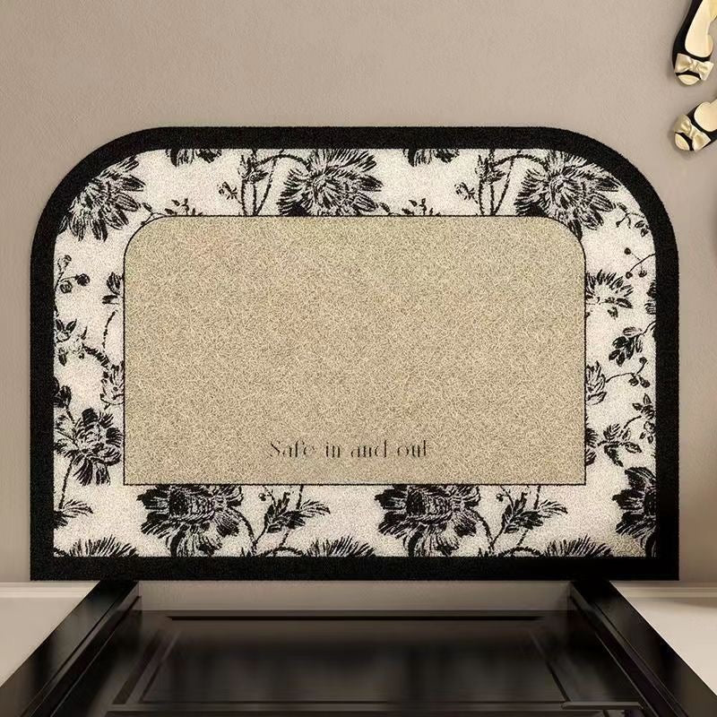 Vintage Floral Welcome Doormat - Size 60x90cm