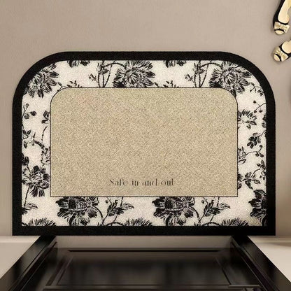 Vintage Floral Welcome Doormat - Size 60x90cm