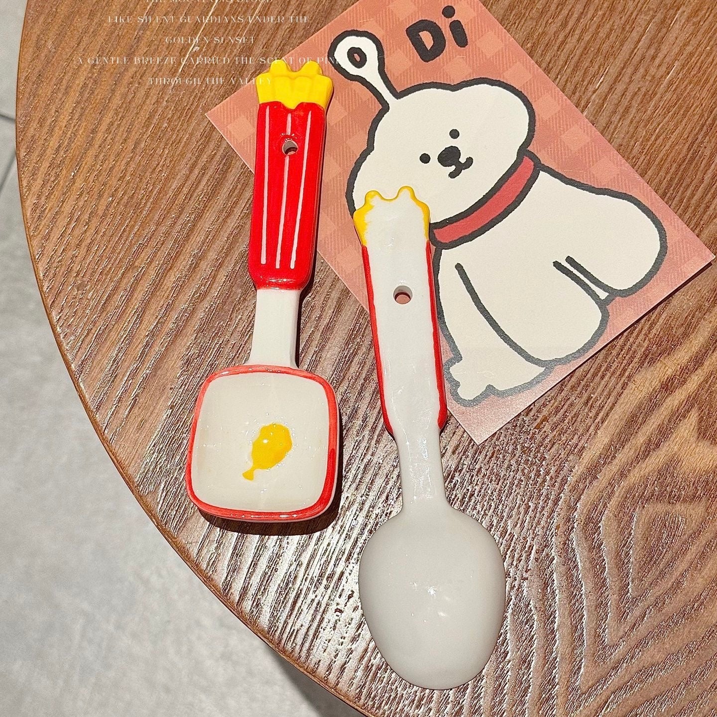 French Fries Kawaii Ceramic Spoon – 16CM