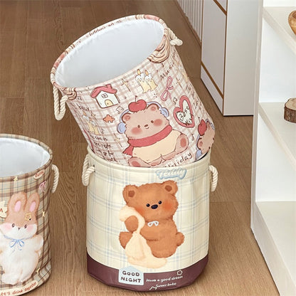 Cute Animal Linen Storage Basket - Foldable & Water-Resistant
