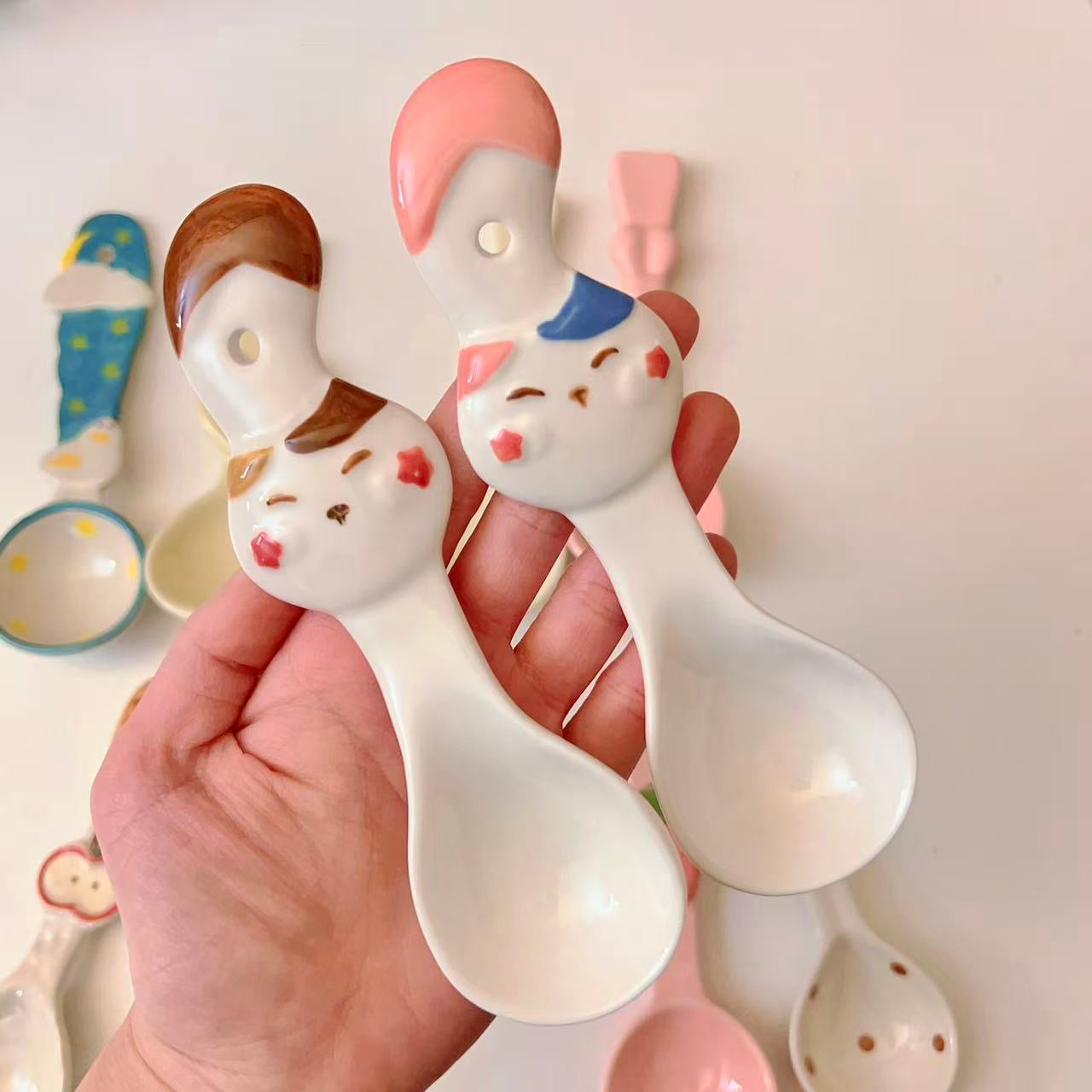 Colorful Handcrafted Ceramic Spoons