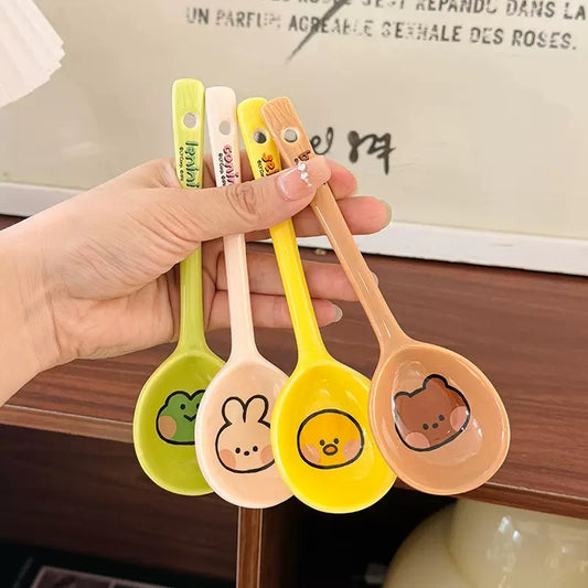 Brown Bear Family Ceramic Spoon | 4 Styles