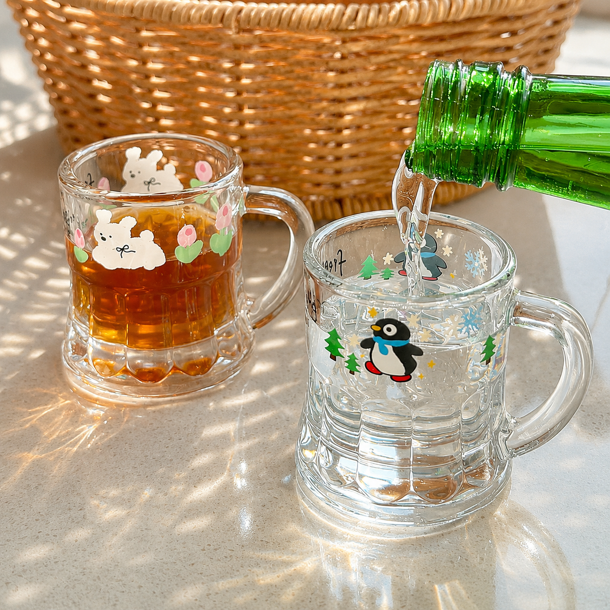 Kawaii Animal Shot Glass – 50ML | Bunny, Puppy & Penguin