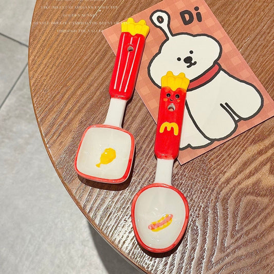French Fries Kawaii Ceramic Spoon – 16CM