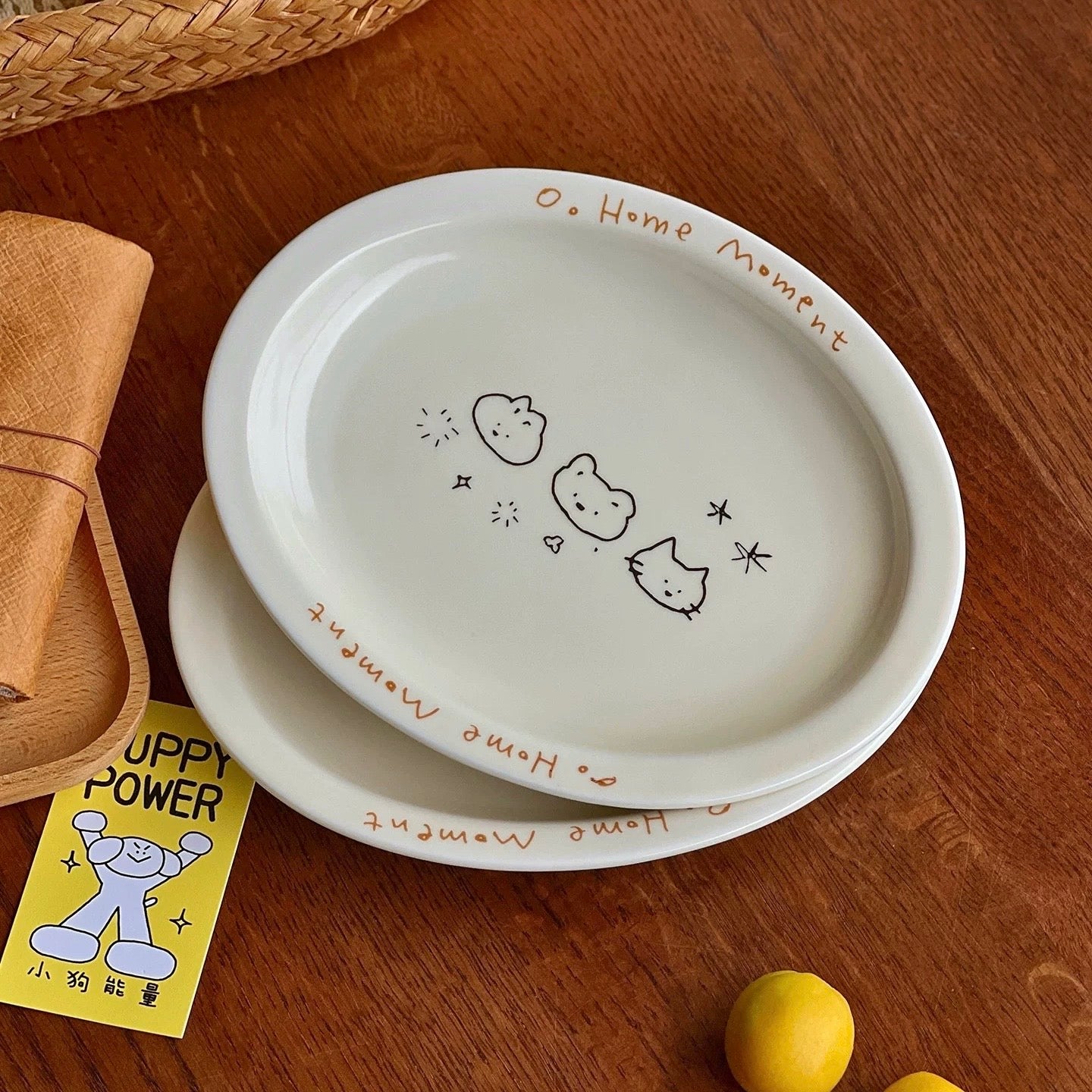 Little Cats Mini Ceramic Dessert Plate, 7.8-Inch