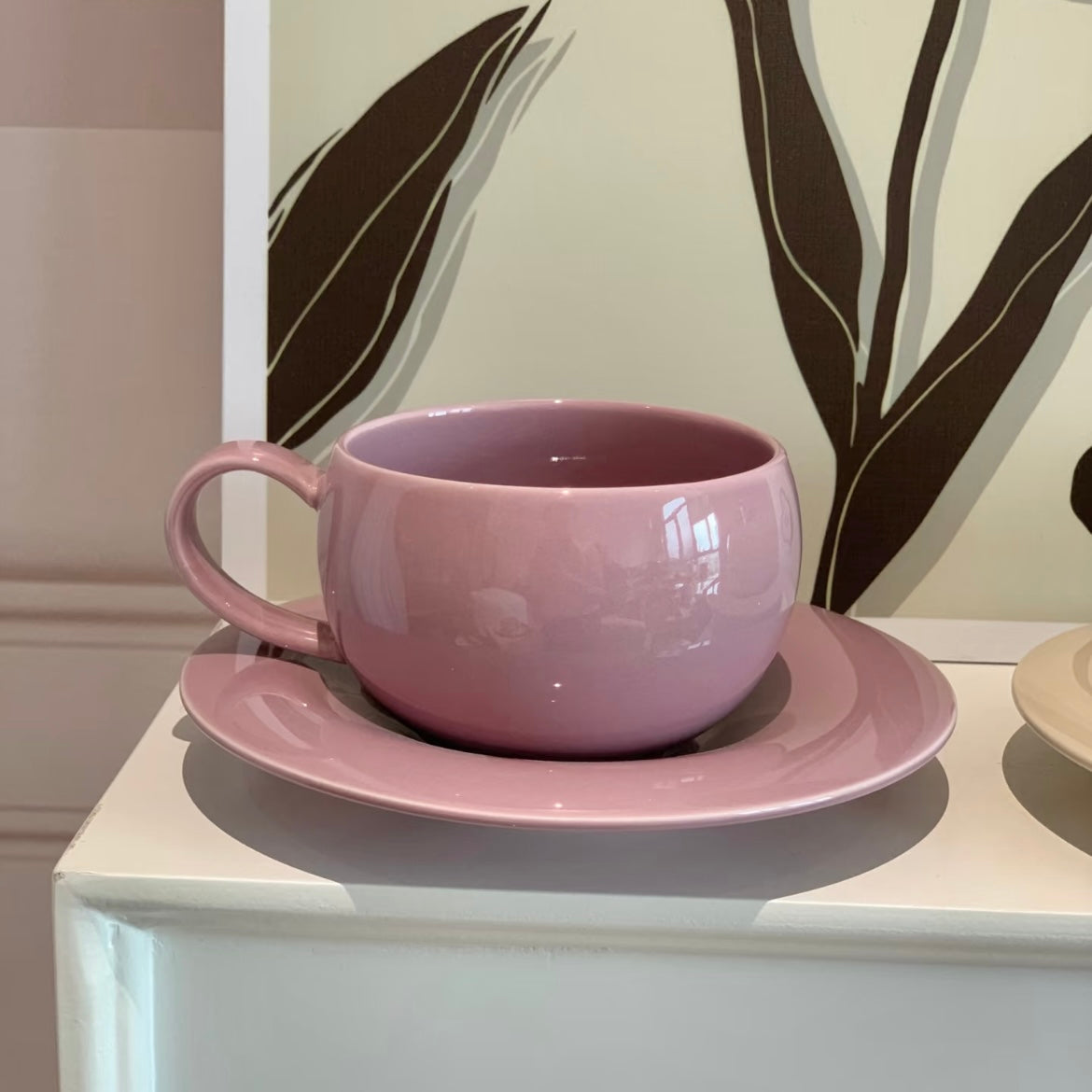 Light Purple Coffee Mug Set - 280ML Capacity