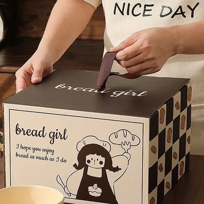 Charming Bread Girl Series Tableware Gift Set - Set of 6 | Elegant Design & Packaging