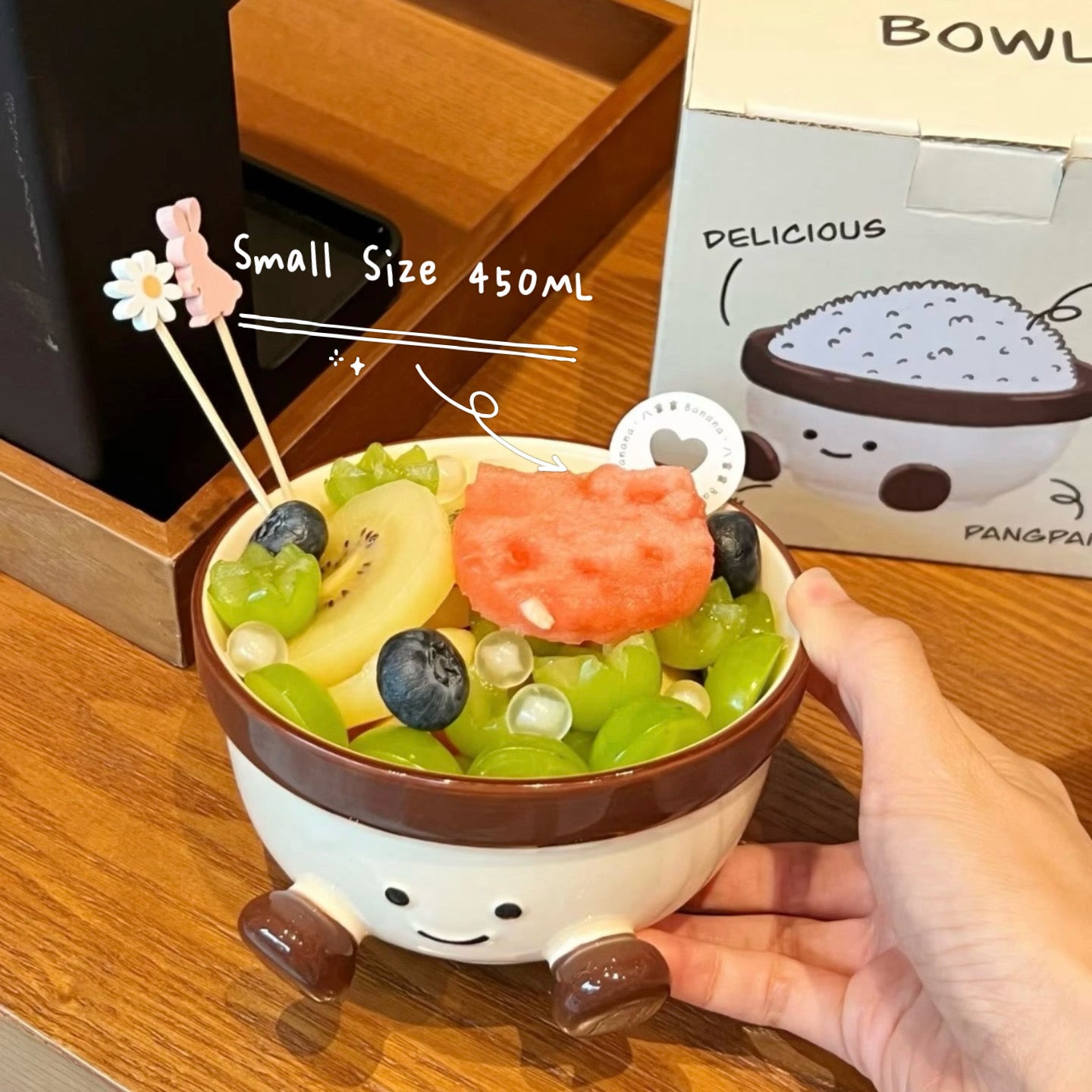 Cute Footed Ceramic Bowl – 450ML &800ML