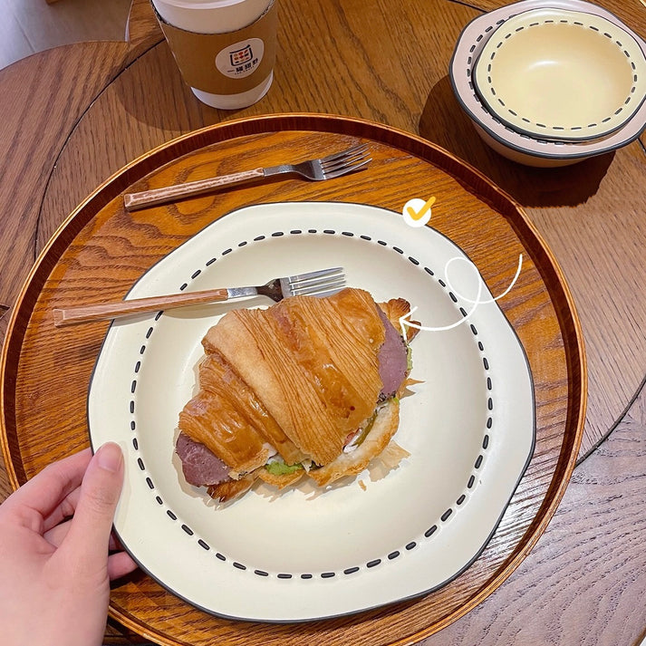 Comic Style Handcrafted Ceramic Dinnerware Set | Unique 2D Aesthetic ...